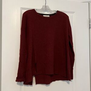 White + Warren Deep Red cashmere sweater
